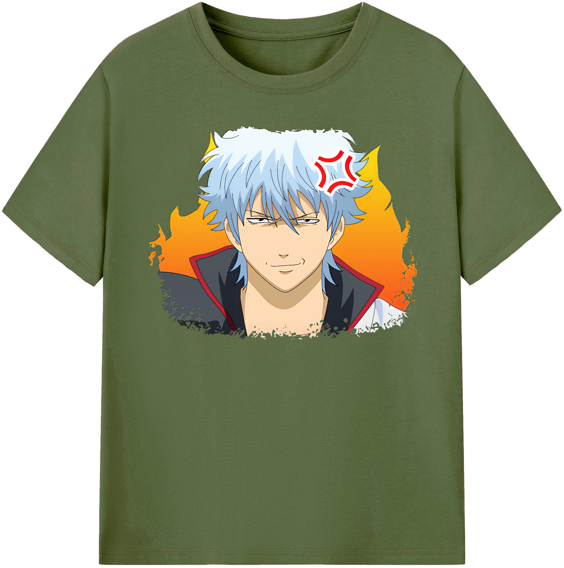 （画像用） ぎんたま 坂田銀時（さかたぎんとき） 神楽 志村新八（しむら しんぱち） GINTAMA Sakata Gintoki Kagura Shimura Shinpachi 綿100％半袖Tシャツ（フロントプリント）